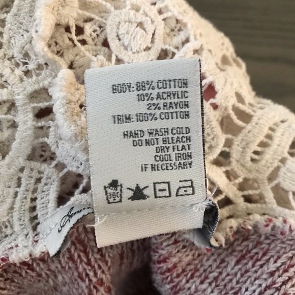 American Rag Long Sleeve Aztec Lace Hooded Pullover Sweater - Medium - Picture 5 of 8